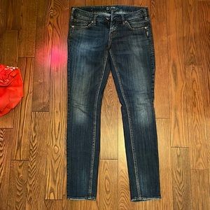 Silver Low Rise Aiko Skinny Jean